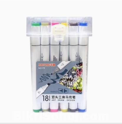 Dual Tip Art Marker Pen 18 Shades